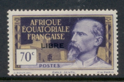 French Equatorial Africa 1940-41 Pictorials Opt Libre 70c B.