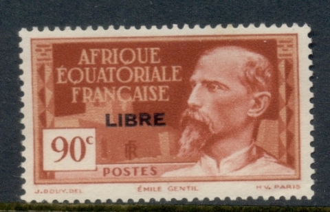 French Equatorial Africa 1940-41 Pictorials Opt Libre 90c B.