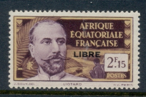 French Equatorial Africa 1940-41 Pictorials Opt Libre 2.15f B.