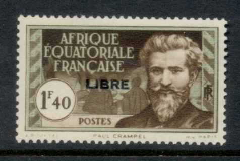 French Equatorial Africa 1940-41 Pictorials Opt Libre 1.40f B.