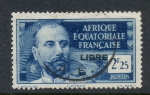 French Equatorial Africa 1940-41 Pictorials Opt Libre 2.25f B.