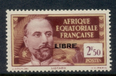 French Equatorial Africa 1940-41 Pictorials Opt Libre 2.50f B.