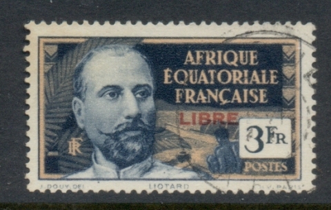 French Equatorial Africa 1940-41 Pictorials Opt Libre 3f C.