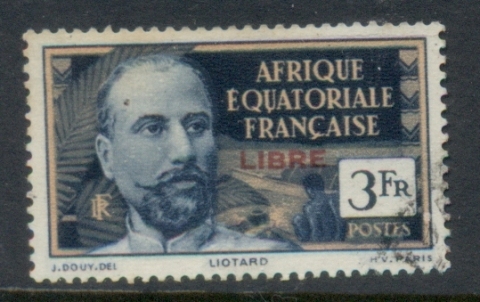 French Equatorial Africa 1940-41 Pictorials Opt Libre 3f C.