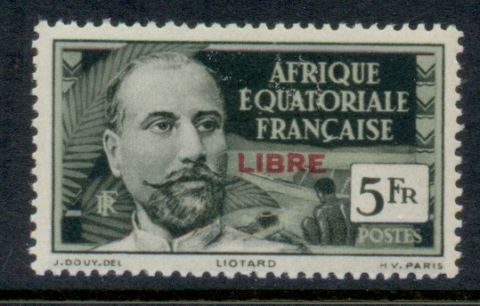 French Equatorial Africa 1940-41 Pictorials Opt Libre 5f C.