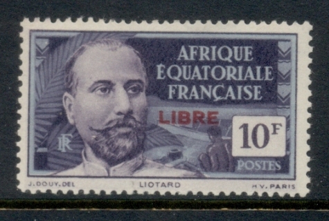 French Equatorial Africa 1940-41 Pictorials Opt Libre 10f C.