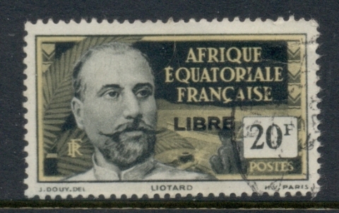 French Equatorial Africa 1940-41 Pictorials Opt Libre 20f B.