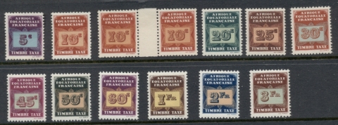 French Equatorial Africa 1937 Postage Dues