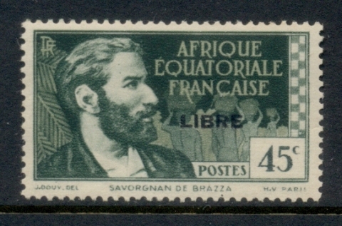 French Equatorial Africa 1940-41 Pictorial Opt Libre 45c (B)