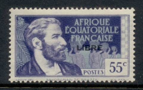 French Equatorial Africa 1940-41 Pictorial Opt Libre 55c (B