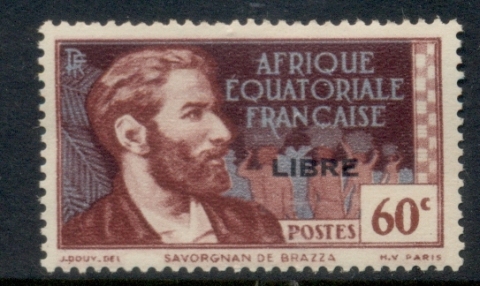 French Equatorial Africa 1940-41 Pictorial Opt Libre 60c