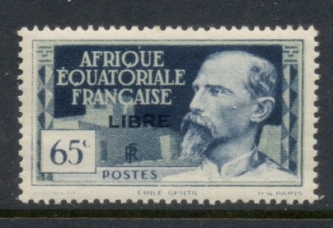 French Equatorial Africa 1940-41 Pictorial Opt Libre 65c