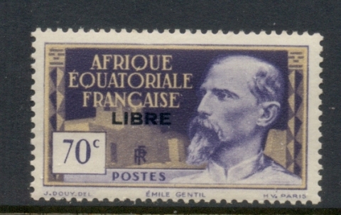 French Equatorial Africa 1940-41 Pictorial Opt Libre 70c