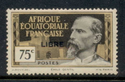 French Equatorial Africa 1940-41 Pictorial Opt Libre 75c