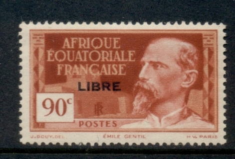 French Equatorial Africa 1940-41 Pictorial Opt Libre 90c