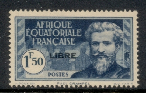 French Equatorial Africa 1940-41 Pictorial Opt Libre 1.50f