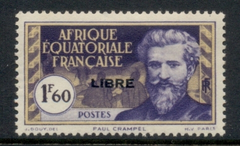 French Equatorial Africa 1940-41 Pictorial Opt Libre 1.50f