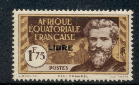 French Equatorial Africa 1940-41 Pictorial Opt Libre 1.75f