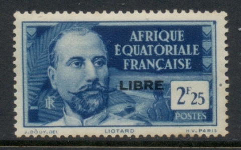 French Equatorial Africa 1940-41 Pictorial Opt Libre 2.25f