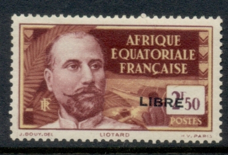 French Equatorial Africa 1940-41 Pictorial Opt Libre 2.5f