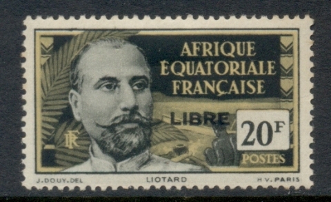 French Equatorial Africa 1940-41 Pictorial Opt Libre 20f