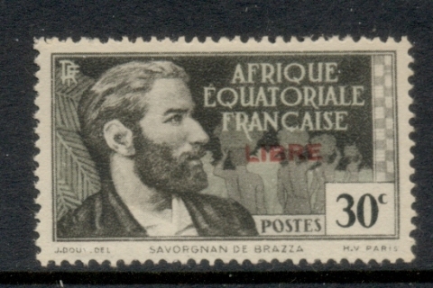 French Equatorial Africa 1940-41 Pictorial Opt Libre 30c ( C)