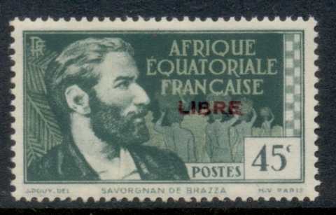 French Equatorial Africa 1940-41 Pictorial Opt Libre 45c ( C)