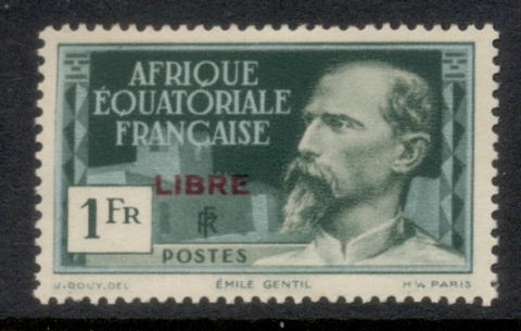 French Equatorial Africa 1940-41 Pictorial Opt Libre 1f ( C)