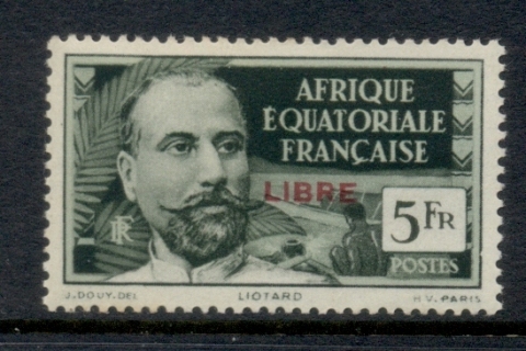 French Equatorial Africa 1940-41 Pictorial Opt Libre 5f ( C)