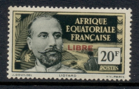 French Equatorial Africa 1940-41 Pictorial Opt Libre 20f ( C)