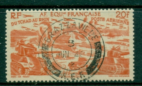 French Equatorial Africa 1946 Chad to Rhine 20f