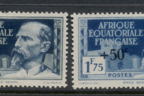 French Equatorial Africa 1938 Pictorials Surcharged for Welfare