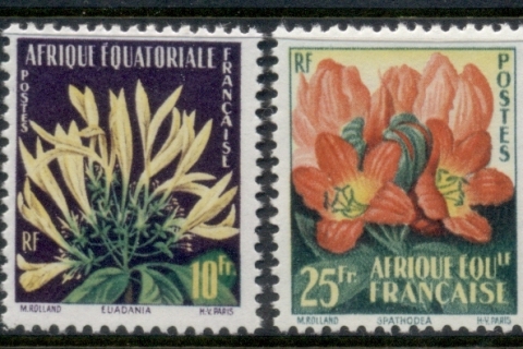 French Equatorial Africa 1958 Flowers
