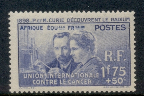 French Equatorial Africa 1938 Madame Curie, radium