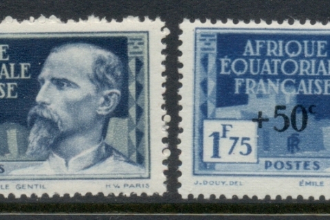 French Equatorial Africa 1938 Pictorials Surch. For Welfare