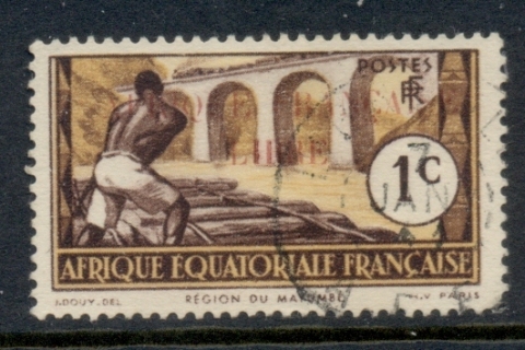 French Equatorial Africa 1940-41 Pictorials Opt Libre 1c C.