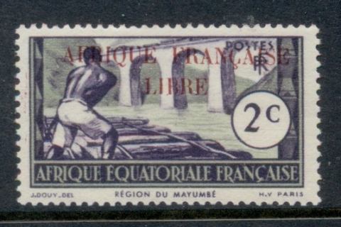 French Equatorial Africa 1940-41 Pictorials Opt Libre 2c C.