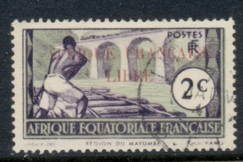 French Equatorial Africa 1940-41 Pictorials Opt Libre 2c C.