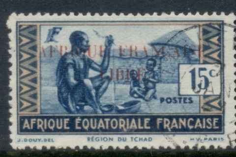 French Equatorial Africa 1940-41 Pictorials Opt Libre 15c C.