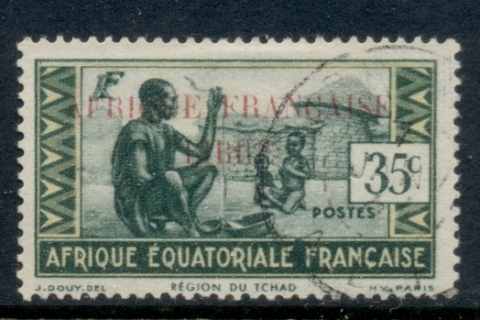 French Equatorial Africa 1940-41 Pictorials Opt Libre 35c C.