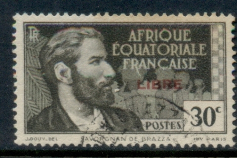 French Equatorial Africa 1940-41 Pictorials Opt Libre 30c C.