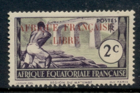 French Equatorial Africa 1940-41 Pictorials Opt Libre 2c C.