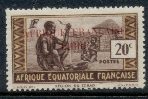 French Equatorial Africa 1940-41 Pictorials Opt Libre 20c C.