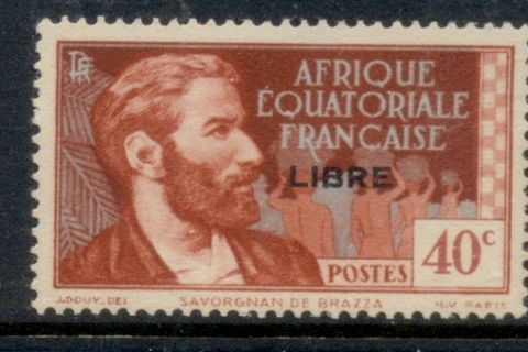 French Equatorial Africa 1940-41 Pictorials Opt Libre 40c B.