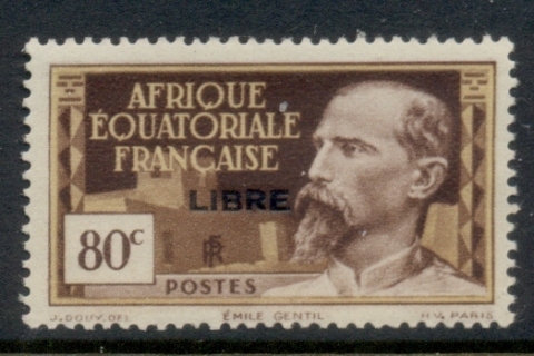 French Equatorial Africa 1940-41 Pictorials Opt Libre 80c B.