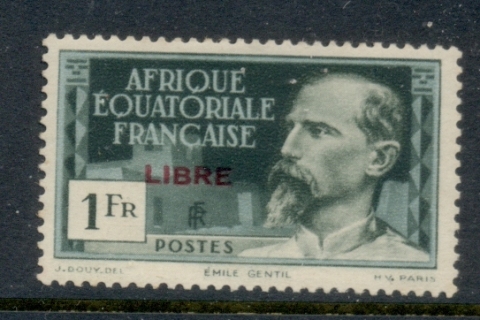 French Equatorial Africa 1940-41 Pictorials Opt Libre 1f green C.