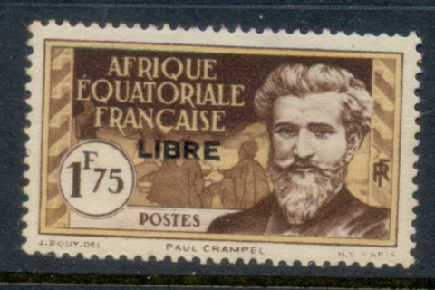 French Equatorial Africa 1940-41 Pictorials Opt Libre 1.75f B.