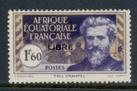 French Equatorial Africa 1940-41 Pictorials Opt Libre 1.60f B.