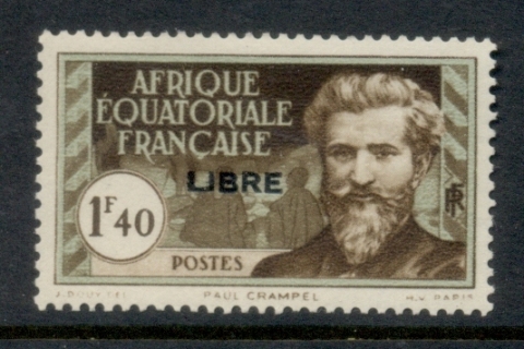 French Equatorial Africa 1940-41 Pictorials Opt Libre 1.40f B.