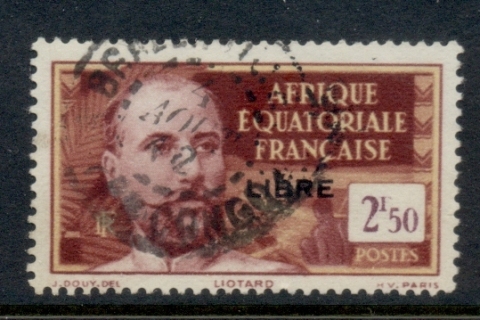 French Equatorial Africa 1940-41 Pictorials Opt Libre 2.50f B.